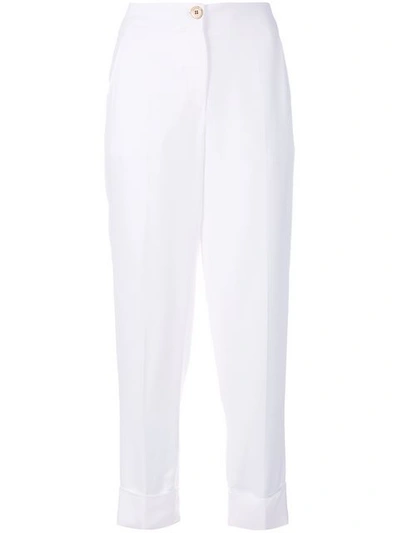 Ferragamo 九分西裤 In White