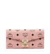 Mcm Large Patricia Visetos Canvas Wallet On A Chain In Pz