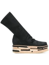 RICK OWENS RICK OWENS STACKED PLATFORM HIGH ANKLE BOOTS - BLACK,RP18S8822LBS12645827