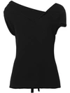 ROLAND MOURET folded neckline blouse,PS18S0223F404412475617