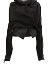 AGANOVICH RUFFLE NECK SWEATSHIRT,TS1212621380