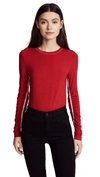 CARVEN RUCHED LONG SLEEVE TEE