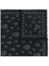 ALEXANDER MCQUEEN skull print scarf,3444534943Q12649430