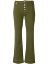 ALEXA CHUNG ALEXA CHUNG CROPPED JEANS - GREEN,1704DECO20430212632005