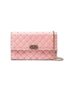 Valentino Garavani Rockstud Spike Velvet Shoulder Bag In Pink