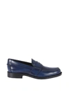 Tod's Men's Leather Loafers Moccasins In Blue