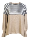 BRUNELLO CUCINELLI STRIPE DETAIL JUMPER,M12104010 CN325