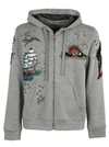 VALENTINO EMBROIDERED HOODIE,NV3MF06R4FW 080