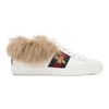 GUCCI White New Ace Wool-Lined Sneakers,498199 0FI50