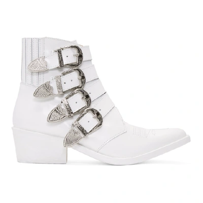 Toga 3 Buckle Bootie In White