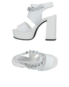 CULT CULT WOMAN SANDALS WHITE SIZE 8 LEATHER,11420609FO 3
