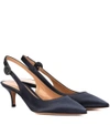 GIANVITO ROSSI ANNA 55 SATIN SLINGBACK PUMPS,P00296789