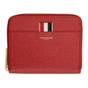 THOM BROWNE Red Short Zip Purse Wallet,FAW013A-00198
