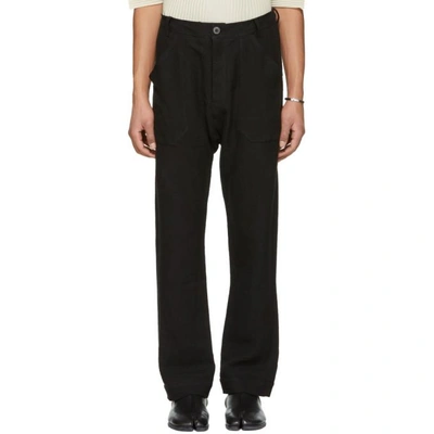 Jan-jan Van Essche Jan Jan Van Essche Straight Leg Trousers - Black In Deep.blk.ju