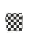 COMME DES GARÇONS COMME DES GARCONS OPTICAL ZIP WALLET IN CHECK & SILVER,CMEX-UA50