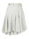 LOEWE STRIPED SKATER SKIRT,S2185011FA