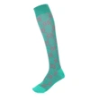 Gucci Green And Pink Logo Lurex Cotton Blend Socks In Green