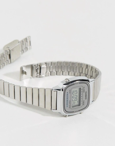 Casio Mini Digital Watch In Silver Tone La670wea-7ef