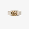 GUCCI WHITE GG MARMONT LEATHER BELT,400593AP00T12576850