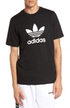 Adidas Originals Alphabet Printing Pattern Breathable Short Sleeve Black In Black