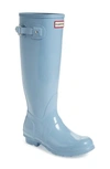 Hunter Original High Gloss Boot In Pale Blue