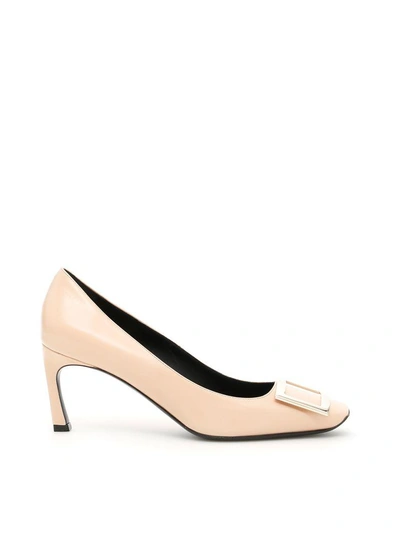 Roger Vivier 70毫米"trompette"漆皮高跟鞋 In Nudebeige