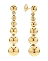 LAGOS CAVIAR GOLD COLLECTION 18K GOLD GRADUATED SEVEN BEAD DROP EARRINGS,01-11001-00