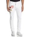 DSQUARED2 DSQUARED2 DAN PATCHED SKINNY FIT JEAN IN WHITE,S74LB0316S39781