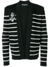 BALMAIN BALMAIN STRIPED CARDIGAN - BLACK,S8H7045M208B12644204