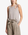 DKNY SPORT SHOULDER-CUTOUT TANK TOP