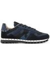 Valentino Garavani Camouflage Rockrunner Sneakers In Blue