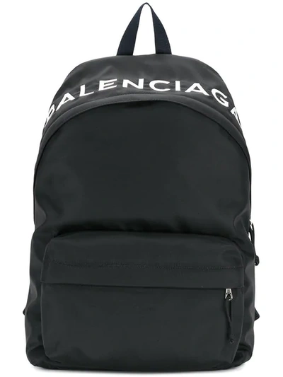 Balenciaga Bal Wheel Backpack In Black