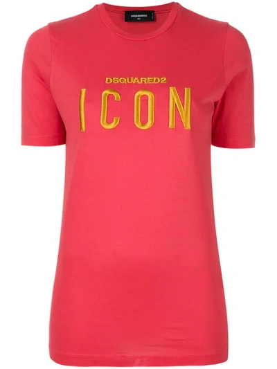 Dsquared2 Icon刺绣t恤 In Red