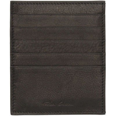 Rick Owens Square Leather Wallet In Black