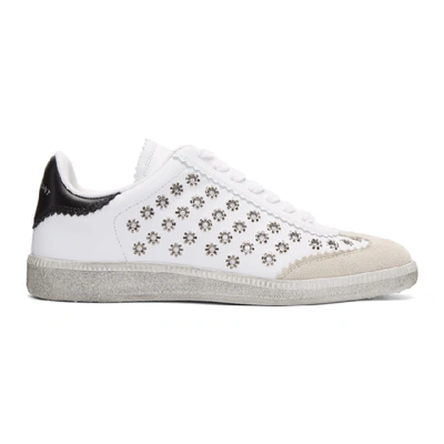 Isabel Marant Bryce Studded Leather Low-top Sneaker In White