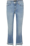 J BRAND AUBRIE FRAYED HIGH-RISE FLARED JEANS
