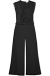 RED VALENTINO RUFFLED CHIFFON, CREPE AND LACE JUMPSUIT
