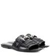 Tod's Women's Xxw0ov0y460gocb999 Black Leather Sandals In Black