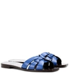 Saint Laurent Nu Pieds 05 Leather Sandals In Blue