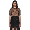 OFF-WHITE Black Lace New Over T-Shirt,OWAD040R187570271010