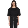 OFF-WHITE OFF-WHITE BLACK OFF SHOULDER PAD T-SHIRT,OWAA035R184040171001