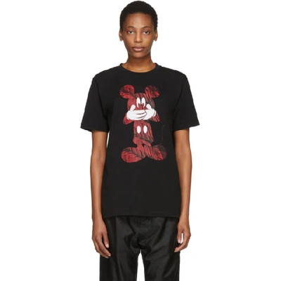 Marcelo Burlon County Of Milan Mickey Mouse Tshirt In Black Red