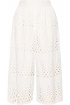 ALICE AND OLIVIA WOMAN BRODERIE ANGLAISE COTTON CULOTTES WHITE,US 2526016083357014