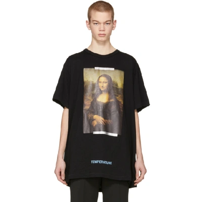 Off-white Mona Lisa-print Cotton-jersey T-shirt In Black White