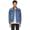 BALMAIN BALMAIN BLUE DENIM VINTAGE DESTROY JACKET,S8H3019T024D