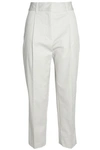 3.1 PHILLIP LIM / フィリップ リム PLEATED COTTON-BLEND TWILL TAPERED PANTS,3074457345618460748