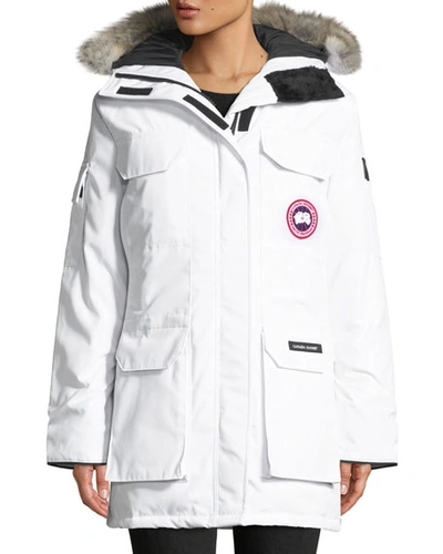 Canada Goose Expedition Fur-hood Parka In White