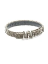 STINGHD Silver Claw and Leather Bracelet