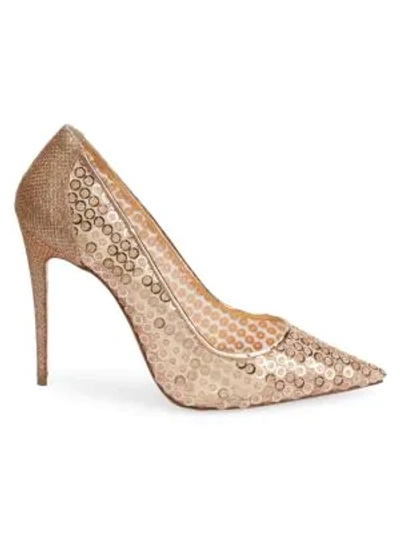 Christian Louboutin Cabaret Sequin Pointy Toe Pump In Nude