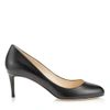 JIMMY CHOO BRIDGET 65 Black Kid Leather Round Toe Pump,BRIDGET65KID S